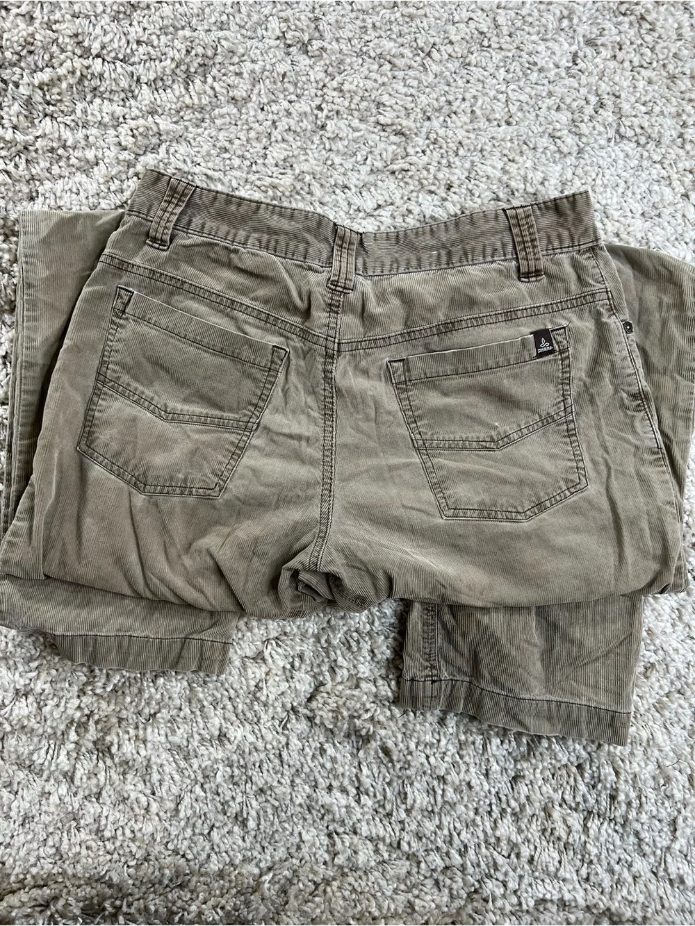 Prada Men's Corduroy Pants in Olive